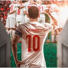 Türkiye Euro 2024 Futbol Şampiyonası Hakan Çalhanoğlu Iç Saha Forması (White)