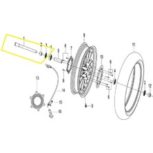 Kove 125R Ön Tekerlek Göbek Mili