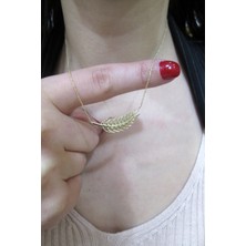 Şamlı Erdoğan Kadın Sarı 14 Ayar Altın Başak Kolye