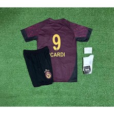 /g.â.l.a.t.â.s.a.r.â.yy 2025/26 Yeni Sezon M'âuro Ì.cârdî Deplasman Çocuk Forması 4'lü