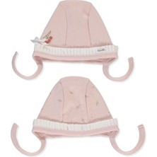 Bebetto Interlok Bağlamalı Şapka 2li (Tıny Florıst) Pembe