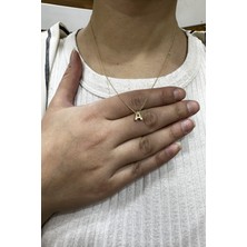 Şamlı Erdoğan 14 Ayar Altın Minimal A Harf Ince Zincir Kolye