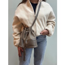 MaVaux Urban Serisi Hakiki Nubuk Deri Püsküllü Yavrulu Kadın Çanta