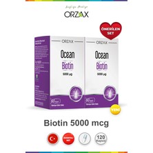 Orzax Ocean Biotin 60 Kapsül (2 Adet)