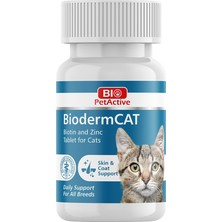 Bio Pet Active Bio Petactive Biodermcat Kediler Için Biotin ve Çinko Tableti 30 Gr. 100 Tablet