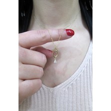 Şamlı Erdoğan Kadın Sarı 14 Ayar Altın Balık Kolye