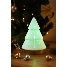 Flexilab Creative Katmanlı Çam Ağacı Formlu Pilli Mum Işıklı Yılbaşı Figürü – Dekoratif Yeni Yıl Süsü 2 Renk Seçenekli Masa Üstü Aksesuar