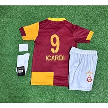 Gâlatâsarâ.y 2025/26 5 Yıldızlı Iç Saha Parçalı M'a.u.r.o I'c'a'r'd'i Çocuk Forması 4lü Set