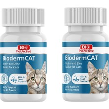 Bio Pet Active Bio Petactive Biodermcat Kediler Için Biotin ve Çinko Tableti 30 Gr. 100 Tablet x 2 Adet