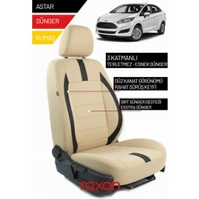 Raxon Ford Fiesta 2019 ve Sonrası Için 2+1 Binek Araçlara Uyumlu Tay Tüyü Oto Koltuk Kılıfı