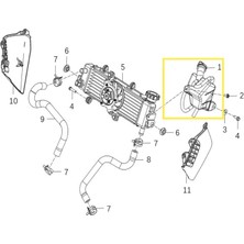 Kove 125R/250R Radyatör Su Deposu