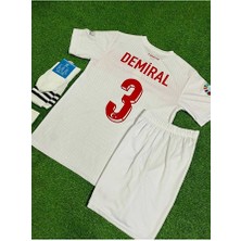 Türkiye Milli Takım Euro 2024 Merih Demiral Çocuk Forması 4'lü Set (Beyaz)