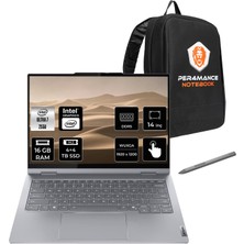 Lenovo Thinkbook 14 Gen 5 Intel Core Ultra 7 255U 16GB 4tb+4tb SSD 14" Fhd+ Fdos Multi-Touch 2-In-1 Taşınabilir Bilgisayar & Per4 Çanta + Pen 21SQ002TTXPP312