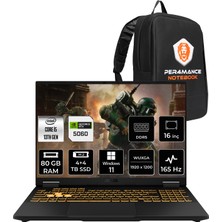 Asus Tuf Gaming F16 i5 13450HX RTX 5060 8GB Gaming Laptop 80GB RAM 4TB SSD 16" FHD+ 165Hz Win11 Pro + Per4 Çanta FX608JMRV073P468