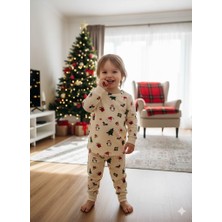 Miniko Kids Yılbaşı Konseptli Pamuk Kumaşlı Pijama Takımı