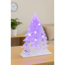 My Çiçekçim LED Işıklı Masaüstü Çam Ağacı ve Geyik Dekoru – Yılbaşı Işıklı Süs