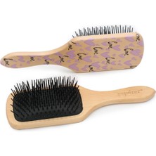 Mg Ahşap, Topuzsuz ve Baskılı Özel Saç Açma Fırçası / JT8586/01