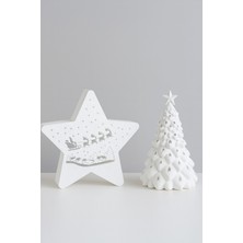 My Çiçekçim LED Işıklı Yılbaşı Dekoru Seti – Yıldız ve Çam Ağacı 2'li Işıklandırmalı Masa Üstü Süs