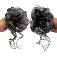 Mg Tokalı Kuyruklu Dağınık Topuz  / Koyu Gri