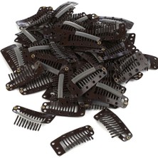 Mg Çıt Çıt Klipsi Büyük / 10 Adet / Koyu Kahverengi