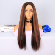 Mg Kahverengi / Bakır Röfleli Tül Peruk