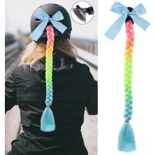 Mg Motosiklet Kaskı Simli Örgülü At Kuyruğu / ACM05S