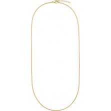 Lovira Düz Zincir Kolye -  Altın Kaplama 60 cm