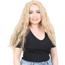 Mg Kabarık Dalgalı Uzun Fiber Sentetik Peruk / Balköpüğü