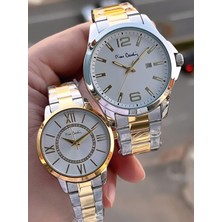 Pierre Cardin Bay ve Bayan Çiftlere Özel Çelik Kordon Çift Kol Saati 30 mt Su Gecirmez CF.PR8046.M3