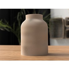 Forge Triverse Luna Çizgili Bej 12CM Vazo
