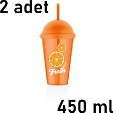 Mons Qlux Ideas 2 Adet Pipetli Meşrubat Bardağı Limonata Ice Americano Bardağı L-00899