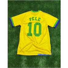 Brezilya Özel Tasarım Efsane Pele Özel Konsept Yetişkin Forması