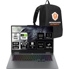 Lenovo Loq Intel Core I5 13450HX 128GB 4tb SSD RTX5050/8GB 115W 17.3" Fhd 165Hz W11H Taşınabilir Bilgisayar & Per4 Çanta 83JH006BTRP419