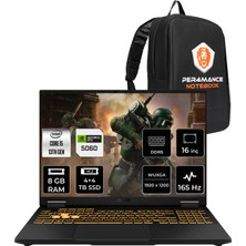 Asus Tuf Gaming F16 Intel Core I5 13450HX 8gb 4tb+4tb SSD RTX5060/8GB 115W 16" Fhd+ 165Hz Fdos Taşınabilir Bilgisayar & Per4 Çanta FX608JMRV073P306