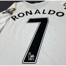 M.unitedd 2008 Moskova Şampiyonlar Ligi Finali Cristiano Ronaldo Forması (Beyaz)