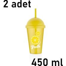 Mons Qlux Ideas 2 Adet Pipetli Bardak Bpa Içermez Meşrubat Limonata Ice Americano Bardağı L-00898