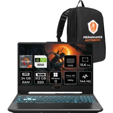 Asus Tuf Gaming A15 Amd Ryzen 7 7445HS 24GB 512GB SSD RTX3050/4GB 15.6" Fhd 144Hz W11H Taşınabilir Bilgisayar & Per4 Çanta FA506NCGHN265P352