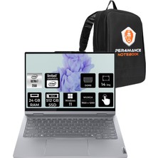 Lenovo Thinkbook 14 Gen 5 Intel Core Ultra 7 255U 24GB 512GB SSD 14" Fhd+ W11H Multi-Touch 2-In-1 Taşınabilir Bilgisayar & Per4 Çanta 21SQ002TTXP374