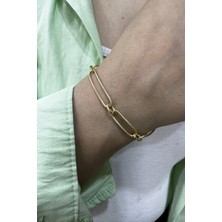 Şamlı Erdoğan 14 Ayar Altın Italyan Kalemli Ataç Zincir Bileklik