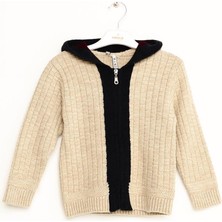 Nanica Erkek Garson Kapşonlu Triko Hırka 6-16 Yaş