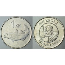 Banknoting Izlanda 1 Kron 1984 Morina Balığı Temalı.