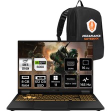 Asus Tuf Gaming F16 Intel Core I5 13450HX 8gb 512GB SSD RTX5060/8GB 115W 16" Fhd+ 165Hz W11P Taşınabilir Bilgisayar & Per4 Çanta FX608JMRV073P422