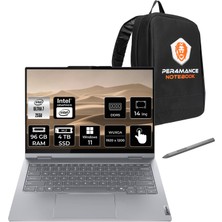 Lenovo Thinkbook 14 Gen 5 Intel Core Ultra 7 255U 96GB 4tb SSD 14" Fhd+ W11H Multi-Touch 2-In-1 Taşınabilir Bilgisayar & Per4 Çanta + Pen 21SQ002TTXPP413