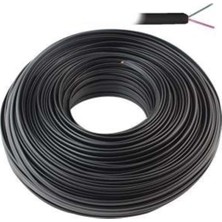 Lan LN-TEL33 Siyah 2'li Flat Köken 100 Metre Telefon Kablosu