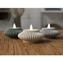 Forge Triverse Tealight 3'lü Yapay Mumluk Seti(Yapay Mum)