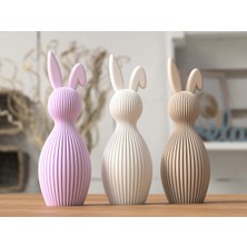 Forge Triverse Eğik Kulaklı Tavşan Tekli Pembe Biblo