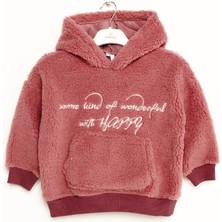 Nanica Kız Çocuk Kapşonlu Peluş Sweatshirt 1-5 Yaş - 423306