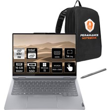 Lenovo Thinkbook 14 Gen 5 Intel Core Ultra 7 255U 16GB 4tb SSD 14" Fhd+ W11H Multi-Touch 2-In-1 Taşınabilir Bilgisayar & Per4 Çanta + Pen 21SQ002TTXPP371