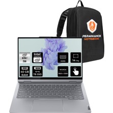 Lenovo Thinkbook 14 Gen 5 Intel Core Ultra 7 255U 40GB 4tb+4tb SSD 14" Fhd+ Fdos Multi-Touch 2-In-1 Taşınabilir Bilgisayar & Per4 Çanta 21SQ002TTXP330