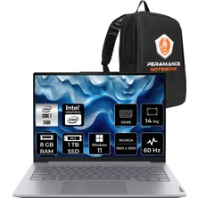 Lenovo Thinkbook 14 Gen 8 Core 7 240H Notebook 8GB RAM 1TB SSD 14" FHD+ Win11 Pro + Per4 Çanta 21SG008LTXP423